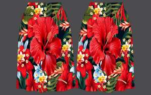 Robe longue personnalisée à imprimé floral style ethnique des îles d'Asie-Pacifique, sans manches, épaules dénudées, pour la période de confinement - Product Image 2