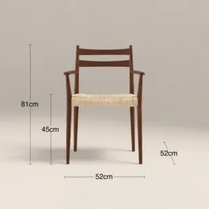 SILLA DE COMEDOR SINTERIOR CALEB DE MADERA TALLADA - Product Image 4