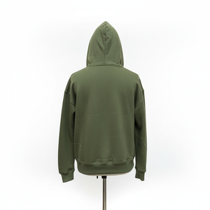 Sudadera con capucha y cremallera para hombre, azul oscuro, estilo urbano, diseño frontal bordado, manga regular, 100% algodón, forro polar. - Product Image 4