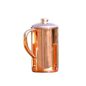 Carafe à eau artisanale en cuivre pur, pichet en cuivre martelé avec couvercle, carafe décorative en cuivre, carafe à eau traditionnelle - Product Image 2
