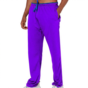 Pantalon de survêtement gris pour homme, élastique, avec cordon de serrage, poches latérales, décontracté, respirant, imperméable, écologique, coupe droite, léger, tissé - Product Image 6