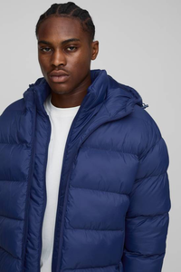 เสื้อแจ็คเก็ตพัฟเฟอร์กันน้ำแบบมีซิปสำหรับฤดูหนาว ผลิตตามสั่ง ขายส่ง ผ้าถัก ระบายอากาศได้ดี สไตล์สตรีทแวร์ ผ้าแคนวาสแบบซักได้ สำหรับผู้ชายไซส์ใหญ่ - Product Image 6