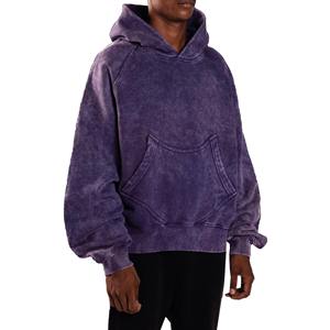 เสื้อฮู้ดดี้ผ้าฟลีซเนื้อนุ่ม ระบายอากาศได้ดี แห้งเร็ว สำหรับฤดูหนาว ล้างสีแบบแอซิดวอช สีพื้น  รับสกรีนโลโก้ด้วยระบบดิจิตอล คุณภาพสูง ผลิตจากผ้าฝ้าย 100% สำหรับผู้ชาย - Product Image 4