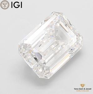 Diamante cultivado en laboratorio CVD con forma de esmeralda, color E, claridad VVS1, con certificado IGI, 3.50 quilates, para un anillo de compromiso perfecto. - Product Image 6