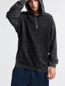 Acid Wash Hoodie Vintage Washed Oversized Fleece Soft Breathable Comfortable Warm Casual Street Style 100% Cotton Winter Unisex - Product Image 5