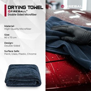 Toalla de Microfibra de Doble Cara Fireball (80*73 cm), Ultra Absorbente, Anti-Rayones, Reutilizable para Secar el Coche - Product Image 4