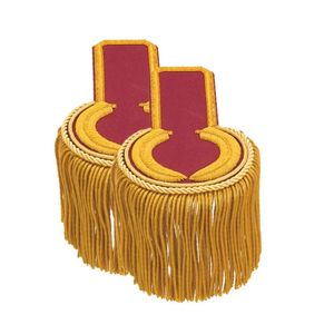 Epaulettes al por mayor para uniforme de servicio general, con franjas de hilo dorado y bordes, hechas a mano por Hamza Badges - Product Image 4