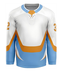 Camiseta Deportiva Transpirable de Hockey sobre Hielo Profesional con Logotipo Personalizado, Nombre y Número - Product Image 1