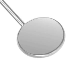 Miroir buccal dentaire en argent avec poignée moletée, instrument chirurgical manuel de classe I - Product Image 2
