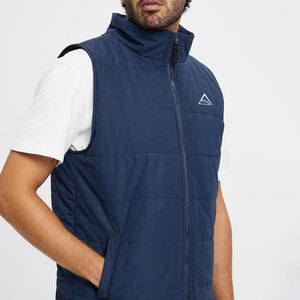 Gilet matelassé léger sans manches pour homme grande taille avec logo personnalisé, manteau d'extérieur chaud d'automne, veste brillante - Product Image 4