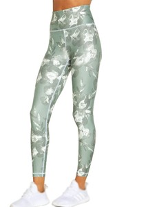 High Waist <b>Thick</b> Compression Workout Breathable Seamless Knitted Sublimation Printing Yoga <b>Leggings</b> Women with Pockets - Product Image 1