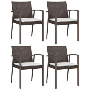 Conjunto de Comedor de Jardín de Mimbre Sintético Marrón de Durabilidad Media - Product Image 4