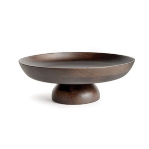 Cuenco de Madera Artesanal con Base, Plato Decorativo Elevado para Frutas, Golosinas, Nueces, Bocadillos y Decoración de Mesa de Comedor - Product Image 2