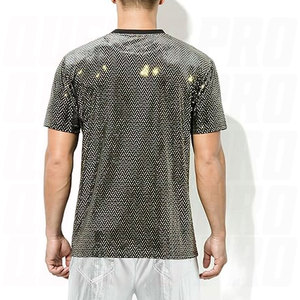 Camisetas brillantes para hombre, de manga corta, con lentejuelas, para discoteca, fiesta, club, ropa de escenario, moda llamativa - Product Image 5