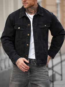 High Demanded Denim <b>Jackets</b> Durable Standard <b>Thickness</b> Polyester Men's <b>Jackets</b> With Full Custom Designs High - Product Image 4