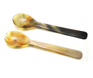 ชุดช้อนตักสลัดทำจากเขาควายธรรมชาติ ดีไซน์สวย ชุด 2 ชิ้น ราคาคุ้มค่า - Product Image 1