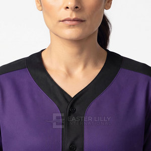Vente directe d'usine, maillot de softball à manches courtes, nouveau style, vêtements de sport, maillot de softball de haute qualité - Product Image 5