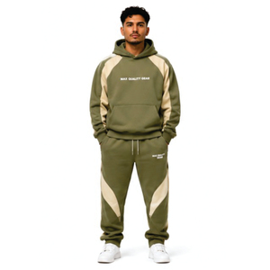 Ensemble survêtement personnalisé avec sweat à capuche et pantalon de jogging, logo imprimé en relief, streetwear, vêtements de sport, fabricant de marques privées, Pakistan - Product Image 1