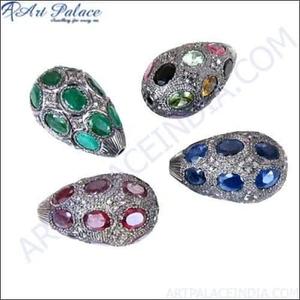 Cuentas de Plata Art Palace con Cristales Rojos y Piedras Preciosas de Cristal, Surtido Hecho en China - Product Image 3