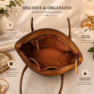 Sac fourre-tout en cuir véritable de vachette à poils, fait main, pour femme, avec poignées structurées, sac à bandoulière occidental haut de gamme pour le voyage - Product Image 4