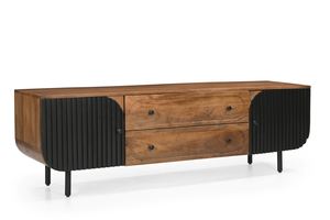 Meuble TV avec pieds pliants, style moderne, en bois de manguier massif - Product Image 2