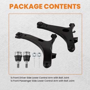 Kit de bras de suspension inférieur avant et bras de suspension supérieur arrière pour Subaru Impreza 2008-2011, compatible Legacy, Tribeca, BRZ, Cube, CX-5 2003-2008 - Product Image 3