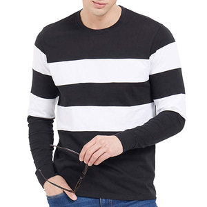 T-shirt de sport décontracté pour homme, tricoté, à manches longues, respirant, pour l'été, fitness et entraînement, coupe classique, haut de sport élastique, imprimé uni - Product Image 1