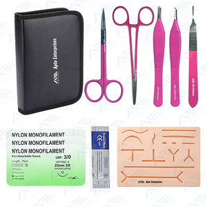 Entrenamiento para veterinarios y estudiantes de enfermería Estudiantes de medicina Kit de sutura de acero inoxidable Instrumentos médicos Equipos médicos - Product Image 1