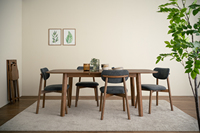 Chaise de salle à manger ergonomique durable avec dossier, structure en bois, revêtement en microfibre, design minimaliste moderne pour la maison et le bureau à domicile