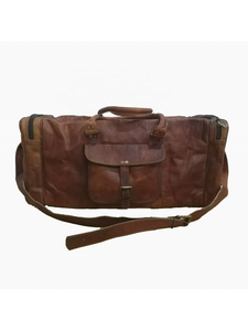 Designer Genuine Leather Travel Duffel Bag Weekend Overnight Luggage Duffle Holdall Bag Handmade Bulk Product - Product Image 4