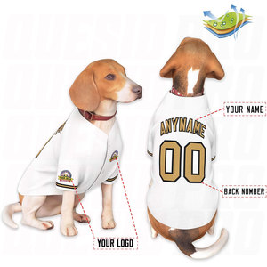 Summer Pet Clothes Baseball Dog Shirts Breathable Dog Clothing <b>T</b> Shirt Apparel for Soccer Team Custom Name Number Sportswear Dog - Product Image 3