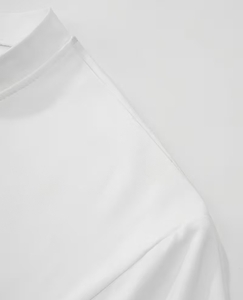 Men's <b>White</b> Long Sleeve O Neck Knitted Cotton Breathable 180g Sweatshirt Regular Fit Solid Casual Wear Blank Jersey Top - Product Image 5
