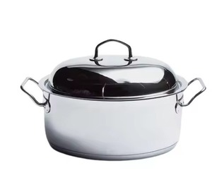 Polished Quality Metal Hot Pot Smooth Design Insulated <b>Food</b> Casserole Modern Dining Serving Bowl Kitchen Usage Category - Product Image 2