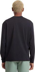 Camiseta de Natación de Manga Larga para Hombre, Color Negro Sólido, 100% Poliéster, Secado Rápido, Logotipo Frontal - Product Image 4