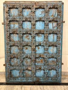 Porte en bois ancienne récupérée au patinage unique, idéale pour la cuisine, les repas en extérieur, la décoration intérieure, la chambre, le salon et les projets d'ameublement antique. - Product Image 6