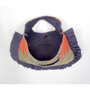 Best Selling Hand Quilted Multi-Patchwork Cotton Suzani Beach <b>Bag</b> Womens Beautiful Open Clutch Summer Shopping Handmade Party - Product Image 3