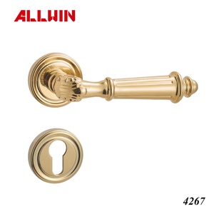 Modern Design Polished Brass Solid Lever <b>Door</b> <b>Handle</b> for Hotels and Windows - Product Image 6