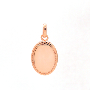 925 joyas de plata esterlina chapado en oro joyería grabado colgante encantos liso Oval en blanco colgante del encanto de la joyería de las mujeres - Product Image 3