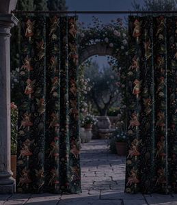 Decorative Gothic Mushroom Velvet Or Blackout <b>Curtain</b> Each Panel Premium Art Nouveau <b>Window</b> Drapes Energy Saving Thermal - Product Image 1