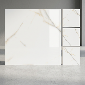 Baldosas de Porcelana con Aspecto de Mármol Blanco, 600x600mm, 18mm/20mm, Antideslizantes, Cerámica Esmaltada para Interiores Modernos y Exteriores de Villas - Product Image 5