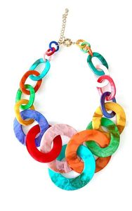 Bijoux en chaîne à maillons en résine de designer haut de gamme pour un usage quotidien et pour les soirées - Product Image 2