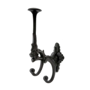 Double <b>Hook</b> Wall Mount Metal Coat <b>Hook</b> Rust Resistant Simple Design for Clothing Storage Installation with Drill - Product Image 4