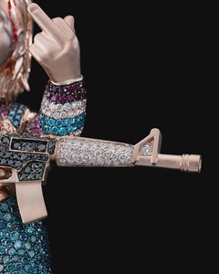 Iced Out Hip Hop Pendant & Charm Rose Gold Rhodium Plated Lab Grown Diamond Women's Trendy Jewelry by Jay Balaji Diamonds - Product Image 4