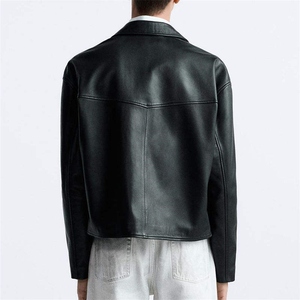 Premium Mens Genuine Leather Jacket Vintage Cow skin Leather Jacket Casual Style Factory Customized Leather Wear - Product Image 2