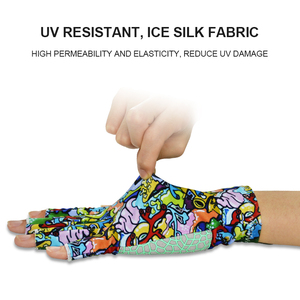 ถุงมือฟิตเนสแบบครึ่งนิ้ว พิมพ์ลายแบบ Sublimation ผลิตจากโพลีเอสเตอร์ ระบายอากาศได้ดี ไม่ลื่น จับกระชับ เหมาะสำหรับออกกำลังกายทั้งชายและหญิง ถุงมือออกกำลังกาย ถุงมือเล่นกีฬา - Product Image 4
