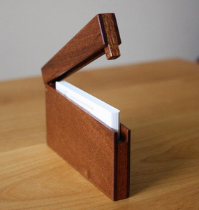 Wood Playing <b>Card</b> <b>Box</b> Customizable Solid Wood Desktop <b>Card</b> Display Stand Personalized Wood Playing <b>Card</b> Holder - Product Image 3