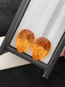 Piedra preciosa de citrino natural, corte de pera, cristal naranja amarillo, origen Brasil, piedra suelta para hacer joyas, anillo, colgante - Product Image 1
