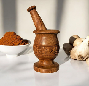 Wood Mortar & Pestle Kitchen Tools Gadgets Spice Pepper Crusher <b>Herbs</b> <b>Grinder</b> Garlic Mortar And Pestle At Lowest Price - Product Image 3