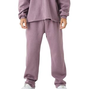 Wholesale Men's Oversize Drop Shoulder 100% Cotton Fleece 2 Piece Set Customize Design Men's Zipper <b>Hoodie</b> Tracksuits Streetwear - Product Image 4
