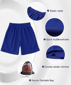 Maillot et short de football à séchage rapide pour hommes avec sac en filet – Kits de football - Product Image 3